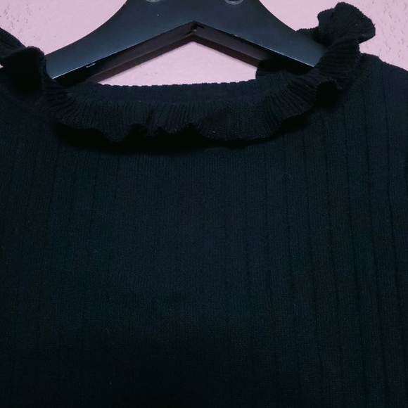 Line + Dot Revolve Jill Ribbed Knit Bell Sleeve Ruffle Sweater - Picture 9 of 15